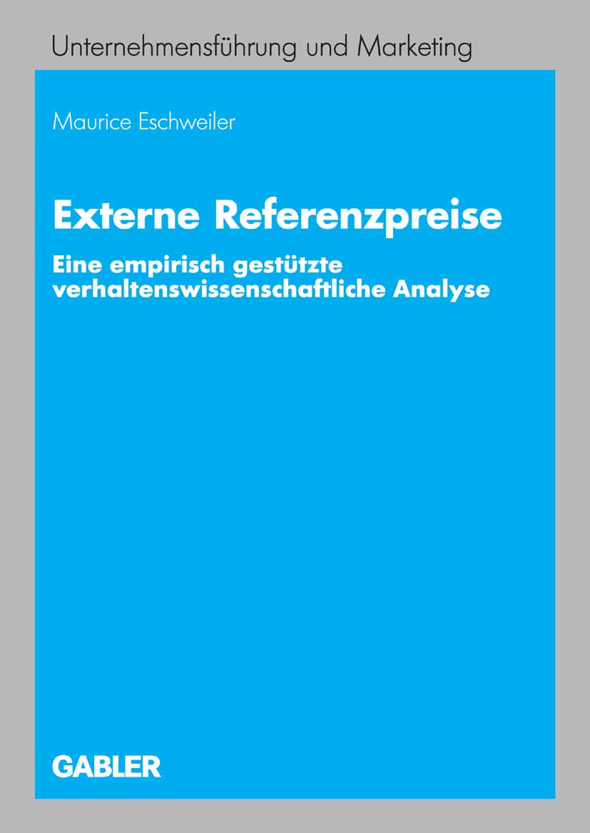 Externe Referenzpreise - Maurice Eschweiler - E-Book