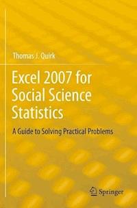 Excel 2007 for Social Science Statistics - Thomas J Quirk - E-Book
