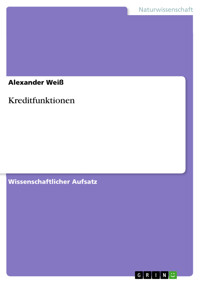 Kreditfunktionen - Alexander Weiß - E-Book