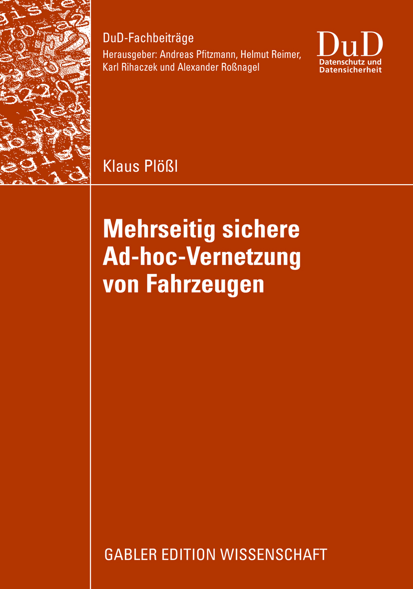 Mehrseitig sichere Ad-hoc-Vernetzung von Fahrzeugen - Klaus Plößl - E-Book