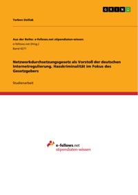 Netzwerkdurchsetzungsgesetz als Vorstoß der deutschen Internetregulierung. Hasskriminalität im Fokus des Gesetzgebers - Torben Dzillak - E-Book