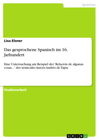 Das gesprochene Spanisch im 16. Jarhundert - Lisa Elsner - E-Book