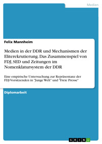 Medien in der DDR und Mechanismen der Eliterekrutierung. Das Zusammenspiel von FDJ, SED und Zeitungen im Nomenklatursystem der DDR - Felix Mannheim - E-Book