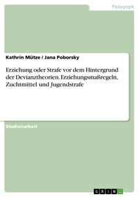 Erziehung oder Strafe vor dem Hintergrund der Devianztheorien. Erziehungsmaßregeln, Zuchtmittel und Jugendstrafe - Kathrin Mütze - E-Book