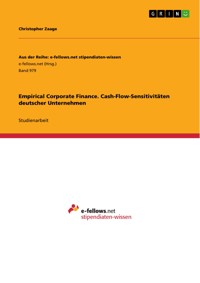 Empirical Corporate Finance. Cash-Flow-Sensitivitäten deutscher Unternehmen - Christopher Zaage - E-Book