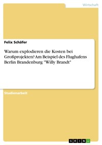 Warum explodieren die Kosten bei Großprojekten? Am Beispiel des Flughafens Berlin Brandenburg "Willy Brandt" - Felix Schäfer - E-Book