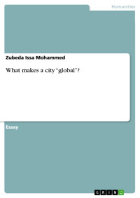 What makes a city “global”? - Zubeda Issa Mohammed - E-Book