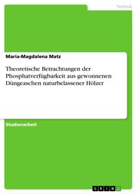 Theoretische Betrachtungen der Phosphatverfügbarkeit aus gewonnenen Düngeaschen naturbelassener Hölzer - Maria-Magdalena Matz - E-Book