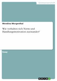 Wie verhalten sich Norm und Handlungsmotivation zueinander? - Mendina Morgenthal - E-Book