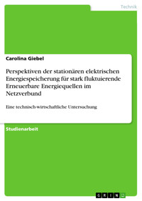 Perspektiven der stationären elektrischen Energiespeicherung für stark fluktuierende Erneuerbare Energiequellen im Netzverbund - Carolina Giebel - E-Book