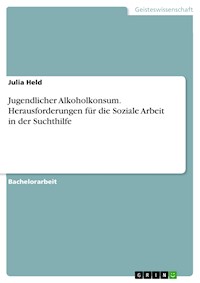 Jugendlicher Alkoholkonsum. Herausforderungen für die Soziale Arbeit in der Suchthilfe - Julia Held - E-Book