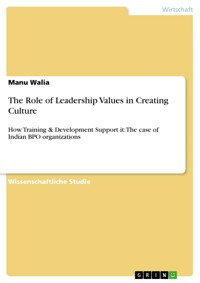 The Role of Leadership Values in Creating Culture - Manu Walia - E-Book