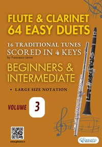 Flute and Clarinet 64 easy duets (volume 3) - Traditional American Folk Song - E-Book