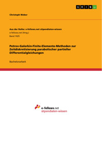 Petrov-Galerkin-Finite-Elemente-Methoden zur Zeitdiskretisierung parabolischer partieller Differentialgleichungen - Christoph Weber - E-Book