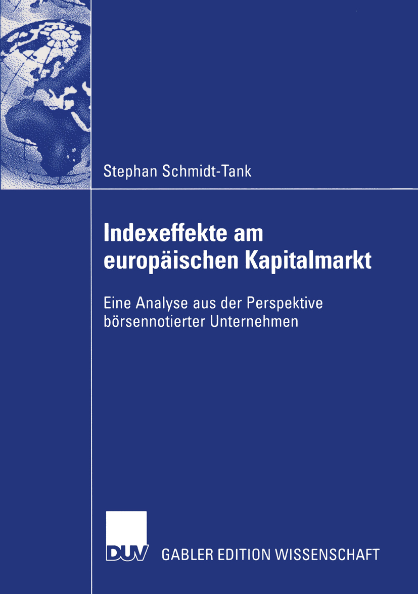 Indexeffekte am europäischen Kapitalmarkt - Stephan Schmidt-Tank - E-Book