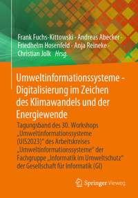 Umweltinformationssysteme - Digitalisierung im Zeichen des Klimawandels und der Energiewende -  - E-Book