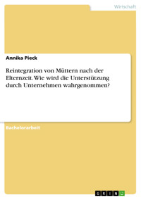 Reintegration von Müttern nach der Elternzeit. Wie wird die Unterstützung durch Unternehmen wahrgenommen? - Annika Pieck - E-Book