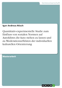Quantitativ-experimentelle Studie zum Einfluss von sozialen Normen auf Autofahrer, ihr Auto stehen zu lassen und zu Moderationseffekten der individuellen kulturellen Orientierung - Igor Andreas Rösch - E-Book