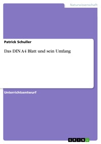 Das DIN A4 Blatt und sein Umfang - Patrick Schuller - E-Book