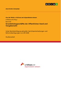 Grundstücksgeschäfte der öffentlichen Hand und Vergaberecht - Ann-Kristin Schneider - E-Book