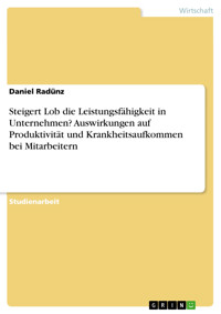 Steigert Lob die Leistungsfähigkeit in Unternehmen? Auswirkungen auf Produktivität und Krankheitsaufkommen bei Mitarbeitern - Daniel Radünz - E-Book