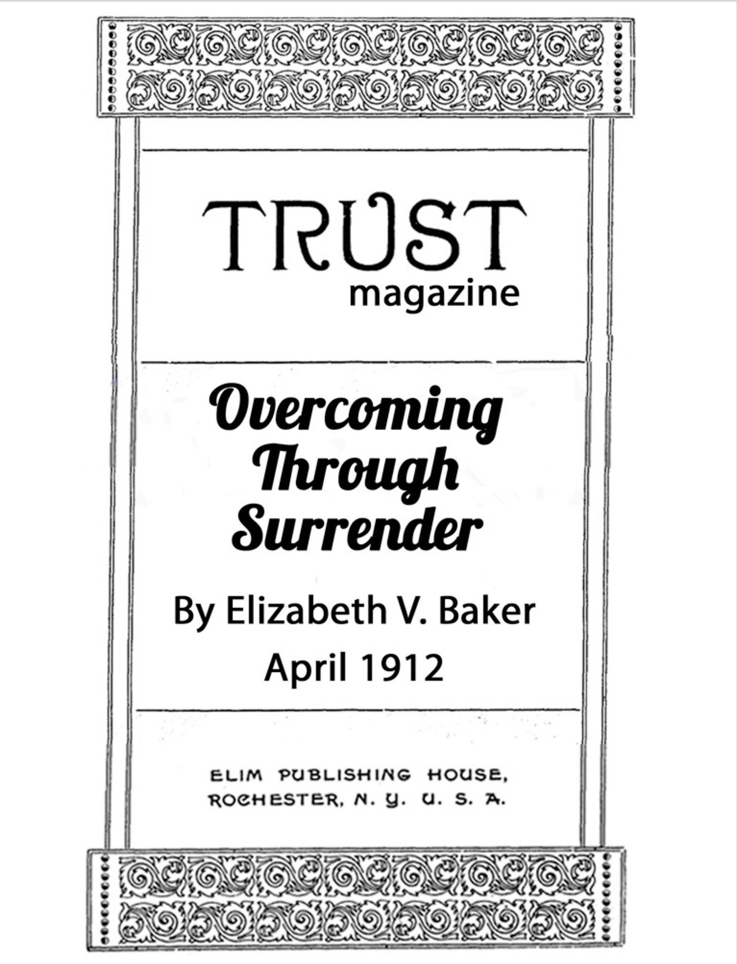 Overcoming Through Surrender - Elizabeth V. Baker - E-Book