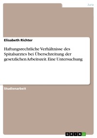Haftungsrechtliche Verhältnisse des Spitalsarztes bei Überschreitung der gesetzlichen Arbeitszeit. Eine Untersuchung - Elisabeth Richter - E-Book