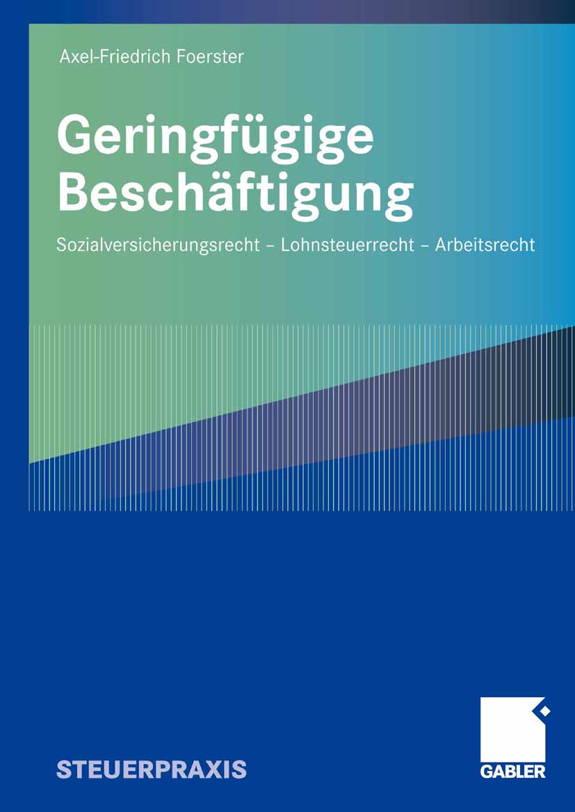 Geringfügige Beschäftigung - Axel-Friedrich Foerster - E-Book