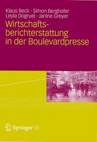 Wirtschaftsberichterstattung in der Boulevardpresse - Klaus Beck - E-Book