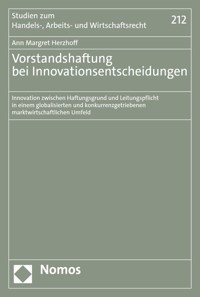 Vorstandshaftung bei Innovationsentscheidungen - Ann Margret Herzhoff - E-Book