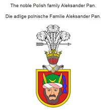 The noble Polish family Aleksander Pan. Die adlige polnische Familie Aleksander Pan. - Werner Zurek - E-Book