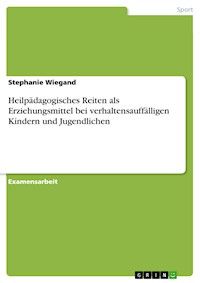 Heilpädagogisches Reiten als Erziehungsmittel bei verhaltensauffälligen Kindern und Jugendlichen - Stephanie Wiegand - E-Book