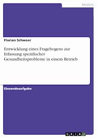 Entwicklung eines Fragebogens zur Erfassung spezifischer Gesundheitsprobleme in einem Betrieb - Florian Schweer - E-Book