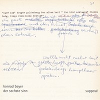 Der sechste Sinn - Konrad Bayer - Hörbuch