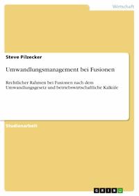 Umwandlungsmanagement bei Fusionen - Steve Pilzecker - E-Book
