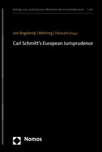 Carl Schmitt’s European Jurisprudence -  - kostenlos E-Book