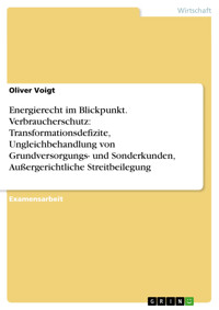 Energierecht im Blickpunkt. Verbraucherschutz: Transformationsdefizite, Ungleichbehandlung von Grundversorgungs- und Sonderkunden, Außergerichtliche Streitbeilegung - Oliver Voigt - E-Book