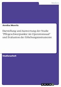 Darstellung und Auswertung der Studie "Pflegeschwerpunkte im Operationssaal" und Evaluation der Erhebungsinstrumente - Annika Mewitz - E-Book