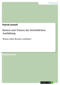 Kosten und Nutzen der betrieblichen Ausbildung - Patrick Gomell - E-Book