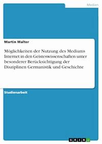 Möglichkeiten der Nutzung des Mediums Internet in den Geisteswissenschaften unter besonderer Berücksichtigung der Disziplinen Germanistik und Geschichte - Martin Walter - E-Book