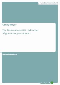 Die Transnationalität türkischer Migrantenorganisationen - Conny Meyer - E-Book