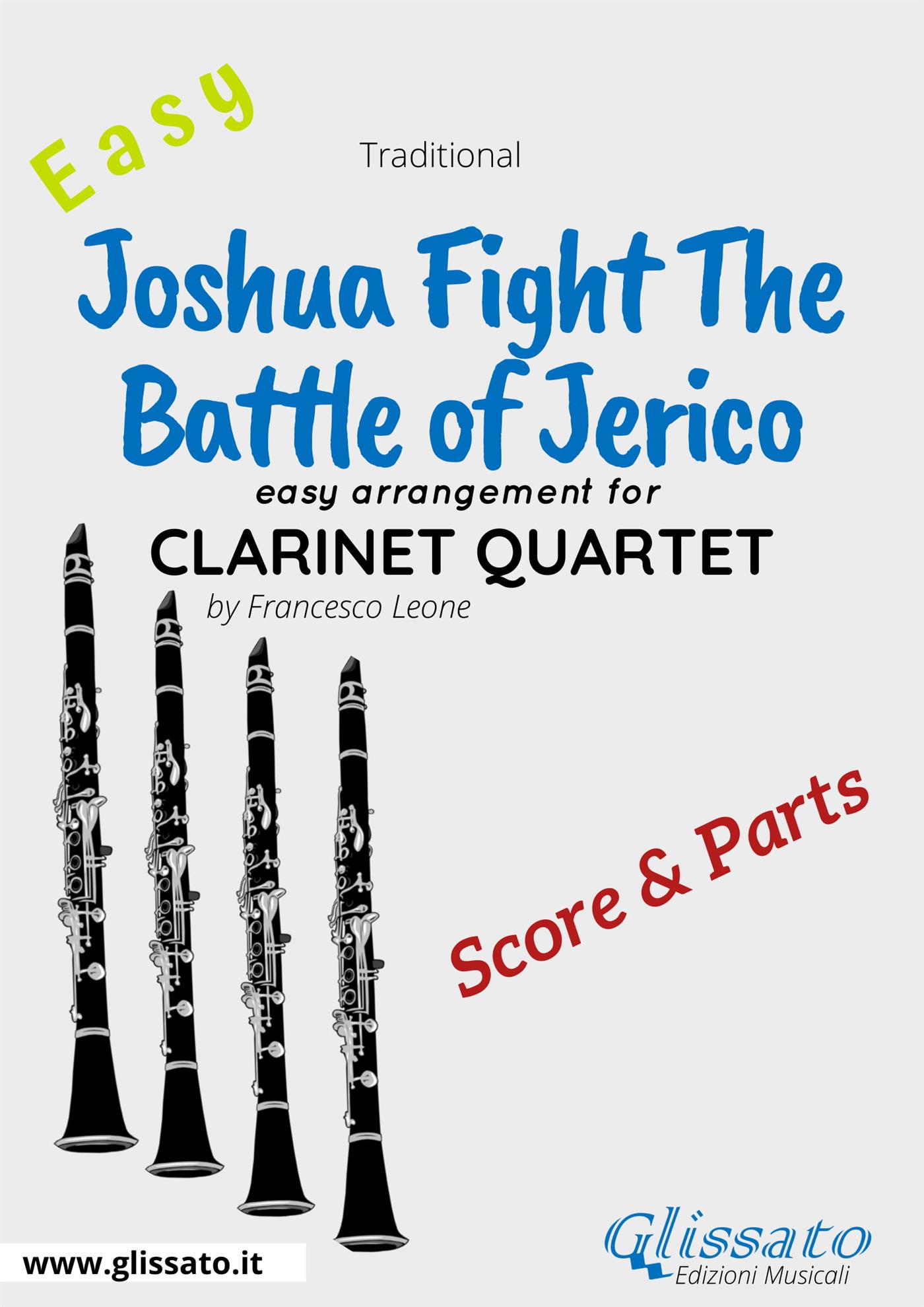 Joshua Fight The Battle of Jerico - Easy Clarinet Quartet (score & parts) - Francesco Leone - E-Book