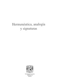 Hermenéutica, analogía y signaturas - Mauricio Beuchot - E-Book