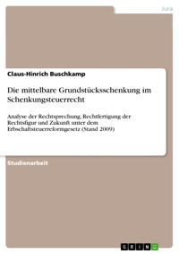 Die mittelbare Grundstücksschenkung im Schenkungsteuerrecht - Claus-Hinrich Buschkamp - E-Book
