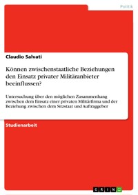 Können zwischenstaatliche Beziehungen den Einsatz privater Militäranbieter beeinflussen? - Claudio Salvati - E-Book