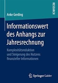 Informationswert des Anhangs zur Jahresrechnung - Anke Gerding - E-Book