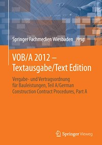 VOB/A 2012 - Textausgabe/Text Edition -  - E-Book