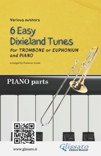 Trombone or Euphonium & Piano "6 Easy Dixieland Tunes" piano parts - traditional American - E-Book