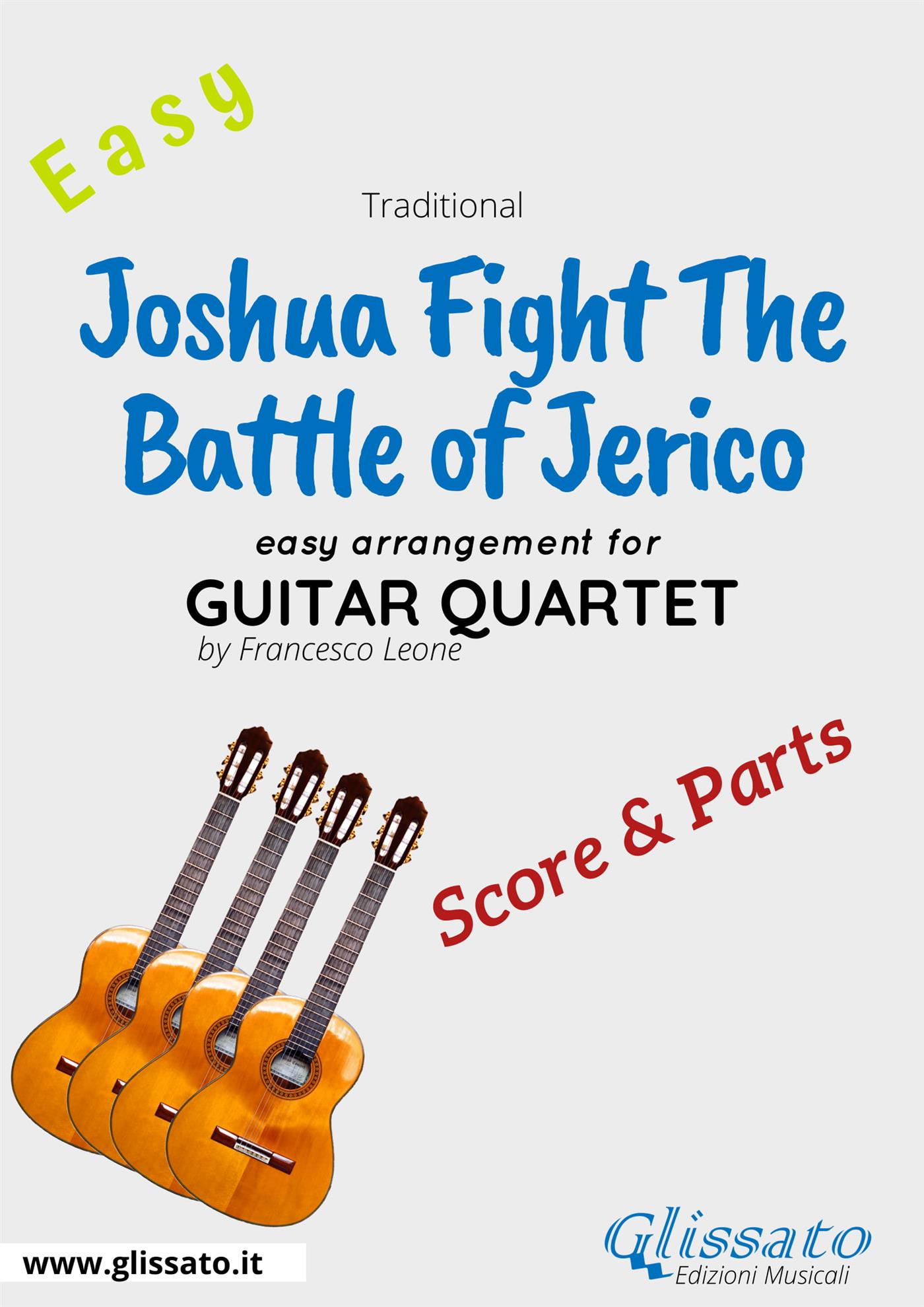 Joshua Fight The Battle of Jerico - Easy Guitar Quartet (score & parts) - Francesco Leone - E-Book