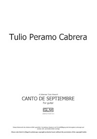 Canto de Septiembre - Tulio Peramo Cabrera - E-Book